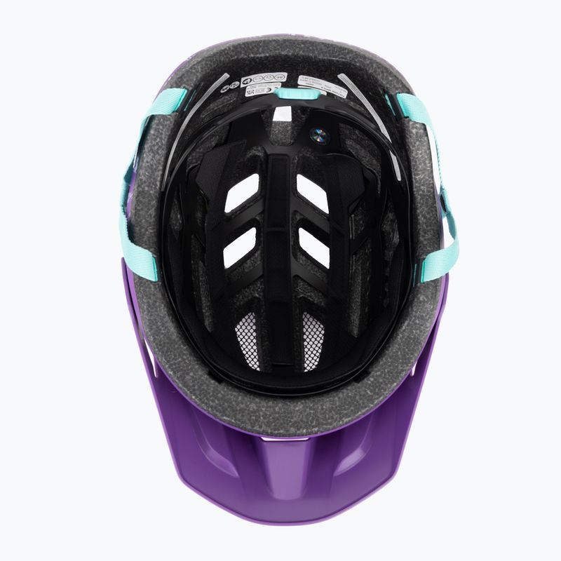 Giro Fixture II Integrated MIPS matte purple ripple children's bicycle helmet 5