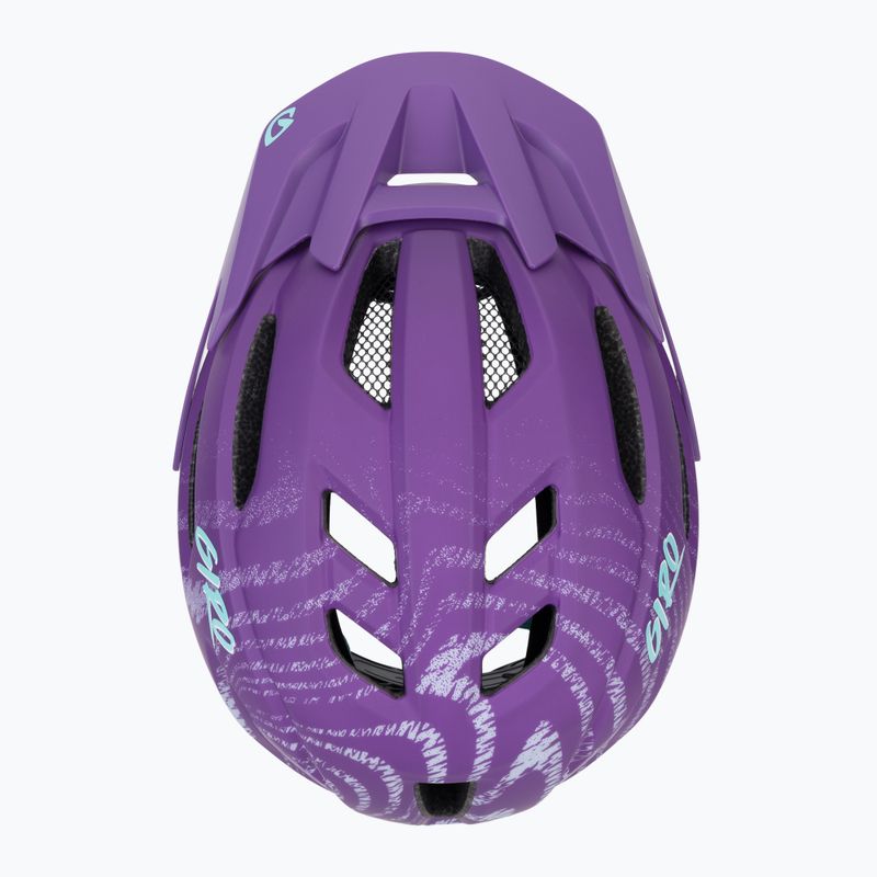 Giro Fixture II Integrated MIPS matte purple ripple children's bicycle helmet 6