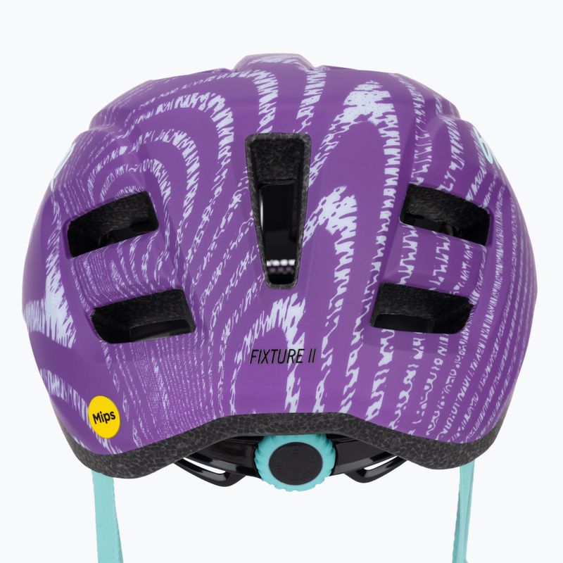 Giro Fixture II Integrated MIPS matte purple ripple children's bicycle helmet 11