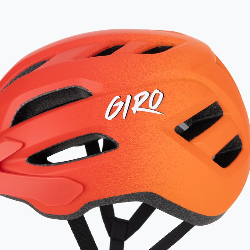 Giro Fixture II matte red fade children's bicycle helmet 8