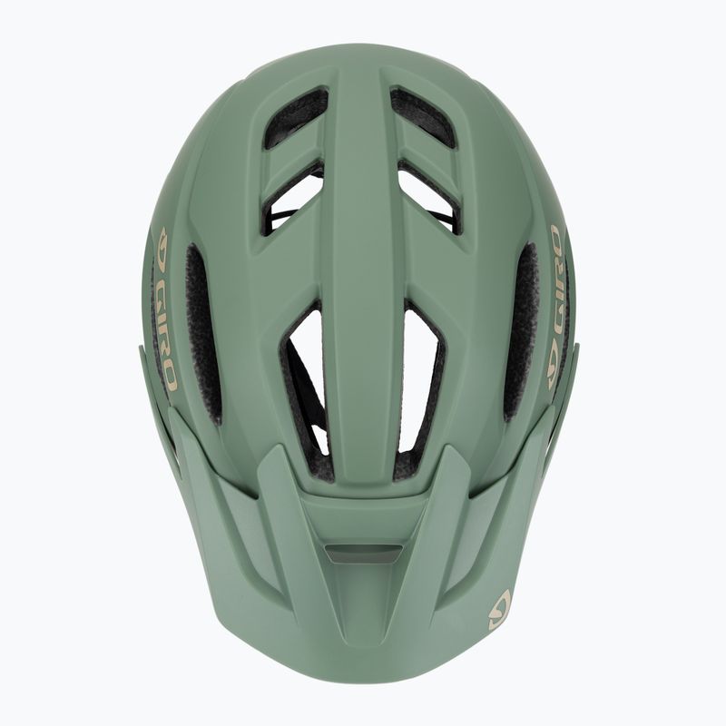 Giro Fixture II matte hedge green/dark shark bicycle helmet 6