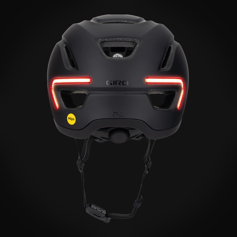 Giro Ethos Integrated MIPS LED matte black bike helmet 8