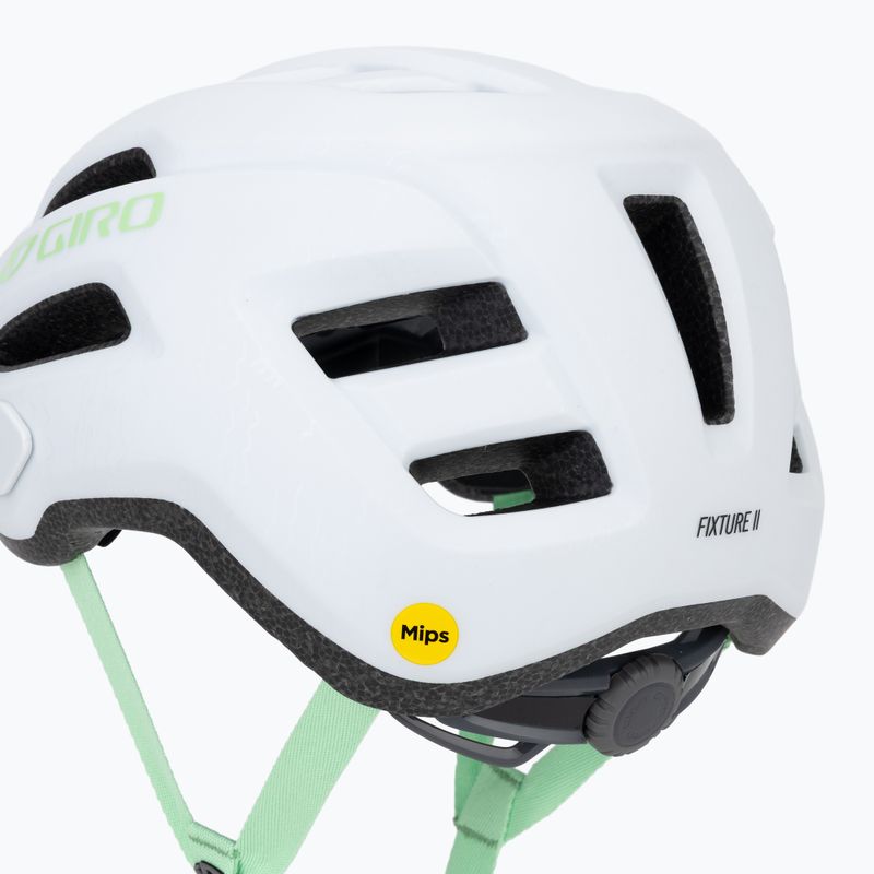 Giro Fixture II Integrated MIPS W matte white/green pearl bike helmet 9