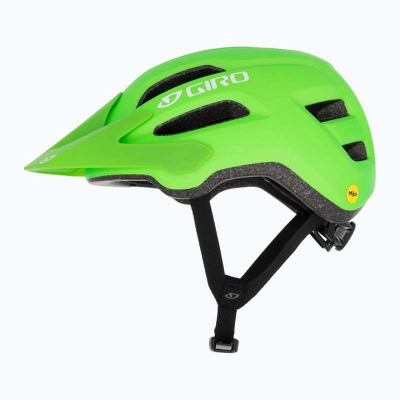 Giro Fixture II Integrated MIPS matte bright green children's bike helmet 5