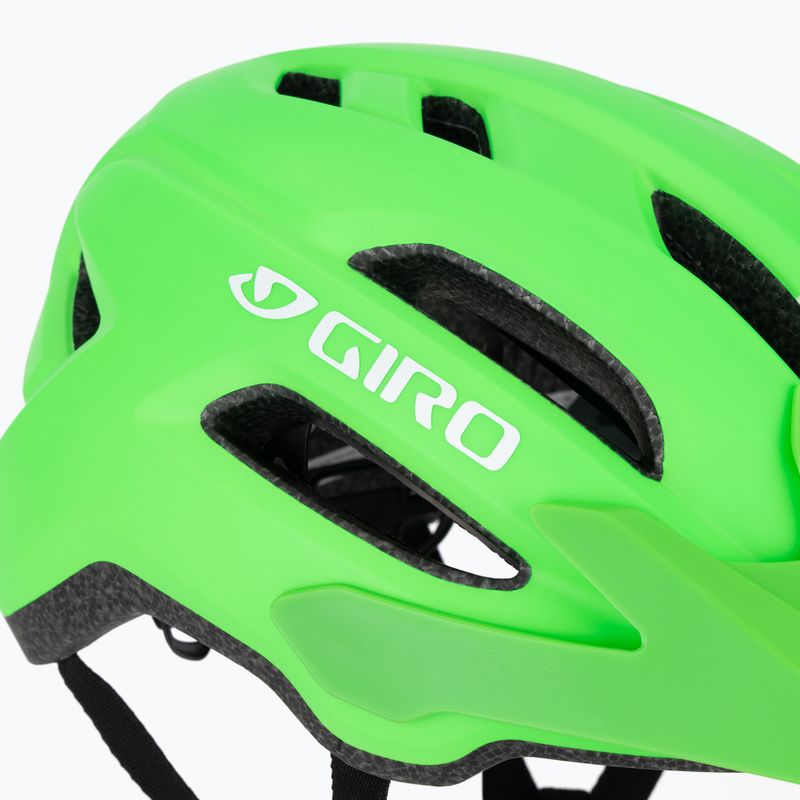 Giro Fixture II matte bright green children's bike helmet 8