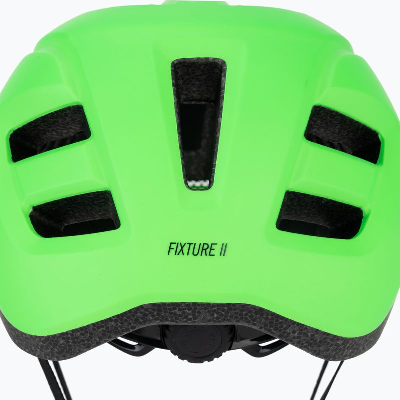 Giro Fixture II matte bright green children's bike helmet 9