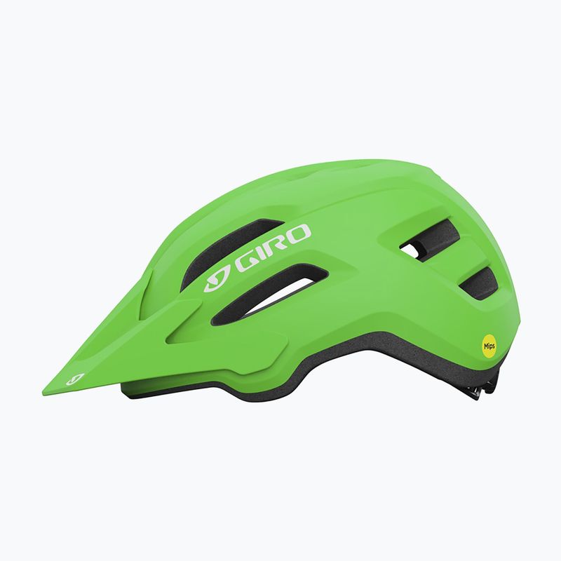 Giro Fixture II matte bright green children's bike helmet 2