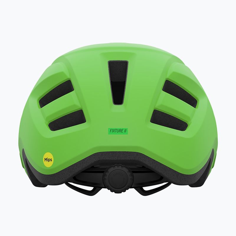 Giro Fixture II matte bright green children's bike helmet 3