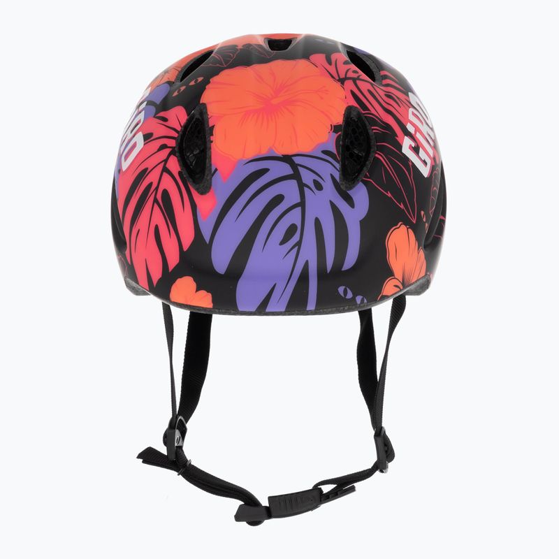 Giro Scamp Integrated MIPS matte black floral children's bike helmet 3