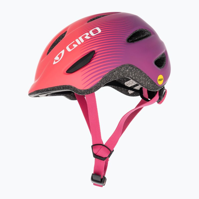 Giro Scamp Integrated MIPS matte pink purple fade children's bike helmet 5