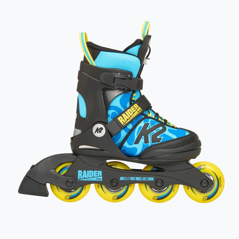 K2 Raider Pro blue/yellow children's roller skates 2