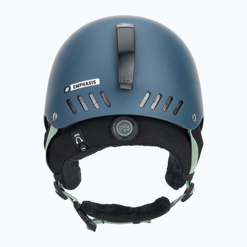 K2 Emphasis pearl dark teal ski helmet 3