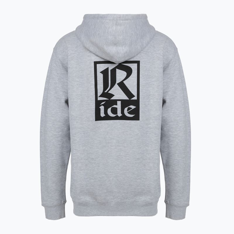 Men's RIDE Old English Hoody sweatshirt heather grey 2