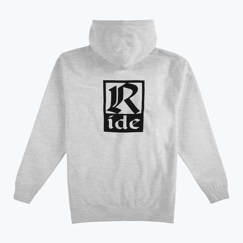 Men's RIDE Old English Hoody sweatshirt heather grey 2