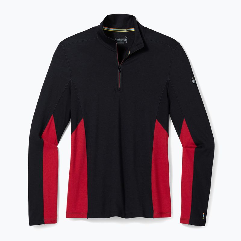 Men's thermal active sweatshirt Smartwool Merino Sport 1/4 Zip black/rythmic red 4
