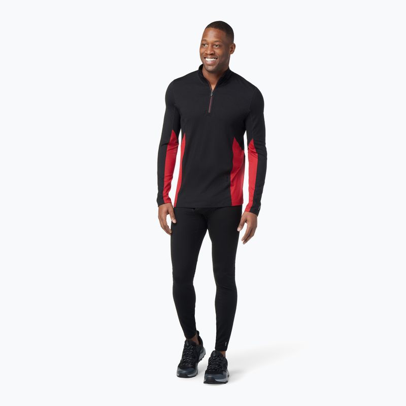 Men's thermal active sweatshirt Smartwool Merino Sport 1/4 Zip black/rythmic red 5