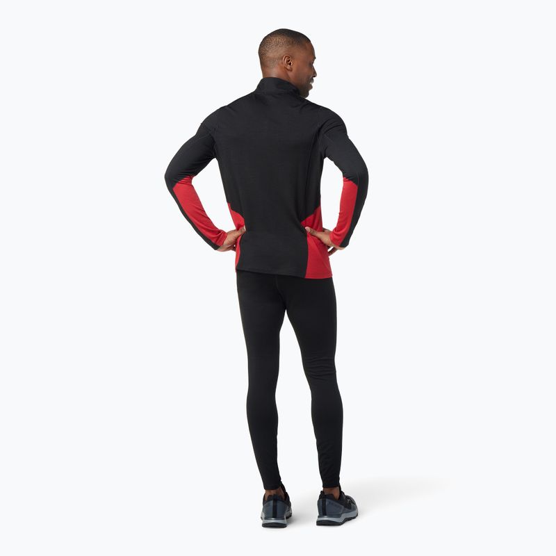 Men's thermal active sweatshirt Smartwool Merino Sport 1/4 Zip black/rythmic red 6