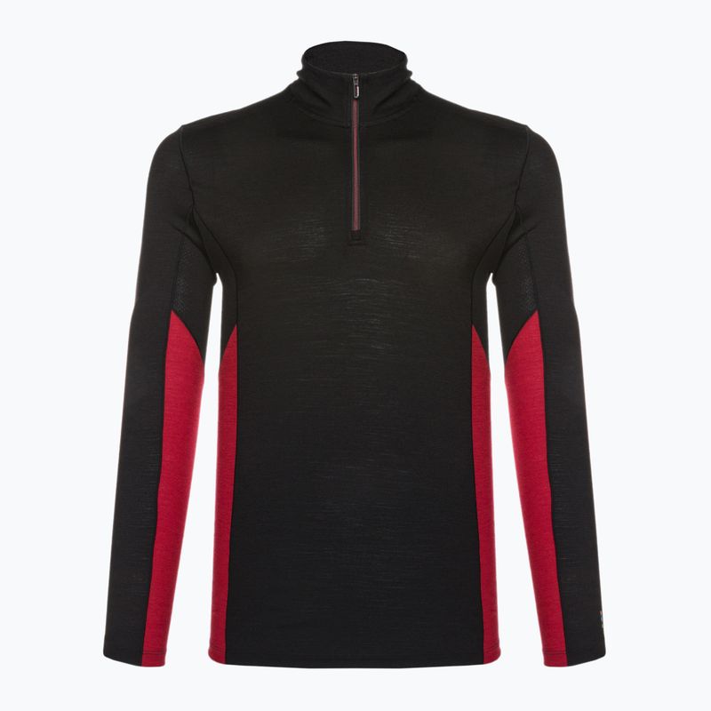 Men's Smartwool Merino Sport 1/4 Zip thermal T-shirt black SW011538K88