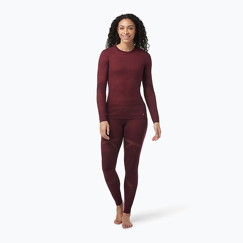 Women's thermal base layer Smartwool Intraknit Merino 200 Crew black cherry 5