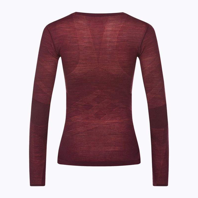 Women's thermal base layer Smartwool Intraknit Merino 200 Crew black cherry 2