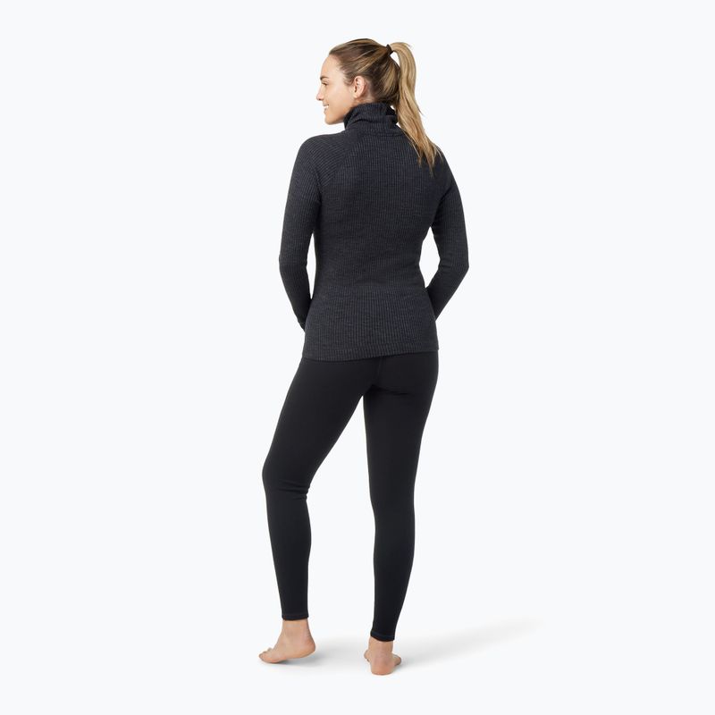 Women's thermal base layer Smartwool Thermal Merino Rib Turtleneck charcoal heather 6