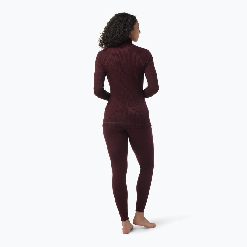 Women's thermal base layer Smartwool Thermal Merino Rib Turtleneck black cherry heather 6