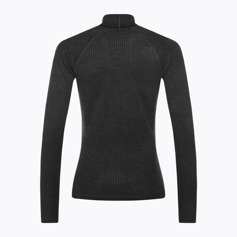 Women's thermal base layer Smartwool Thermal Merino Rib Turtleneck charcoal heather 2