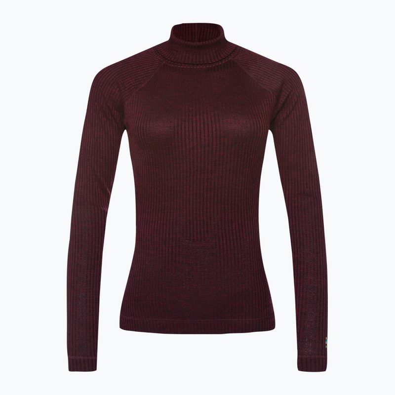 Women's Smartwool Thermal Merino Rib Turtleneck T-shirt purple SW016690K40