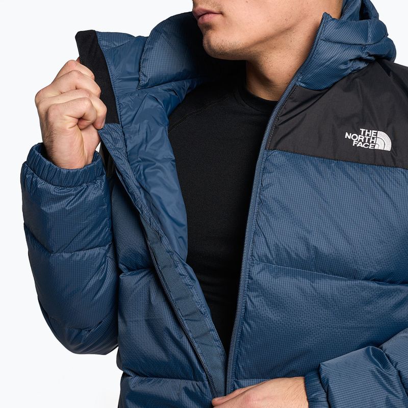 Men's down jacket The North Face Diablo Down Hoodie shady blue/black 3