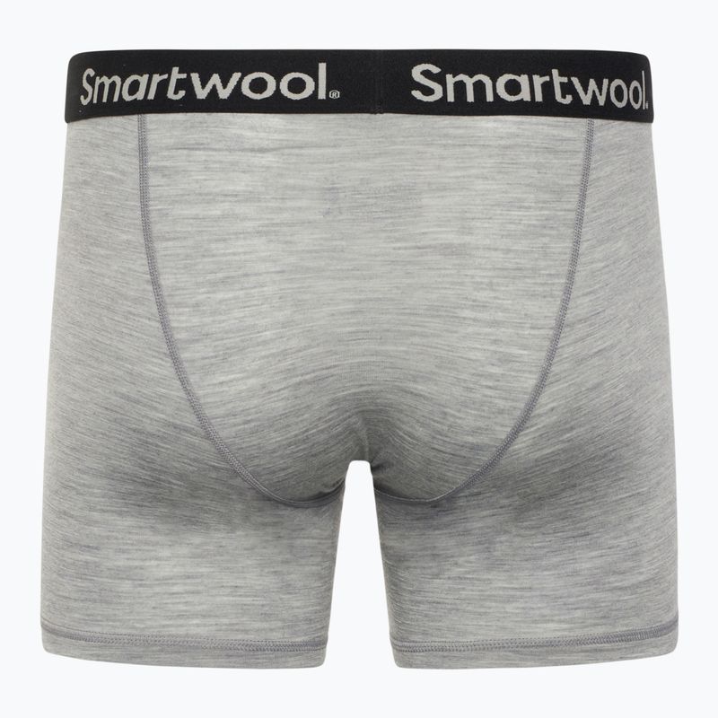 Men's thermal boxer briefs Smartwool Merino Boxer Brief light grey heather 2