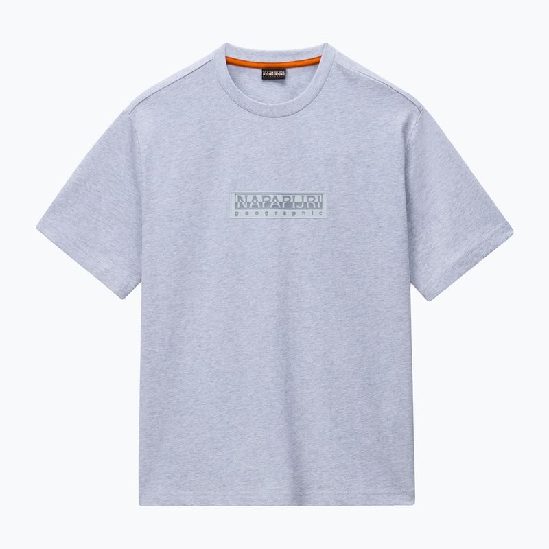 Men's T-shirt Napapijri S-Box Logo light grey melange 4