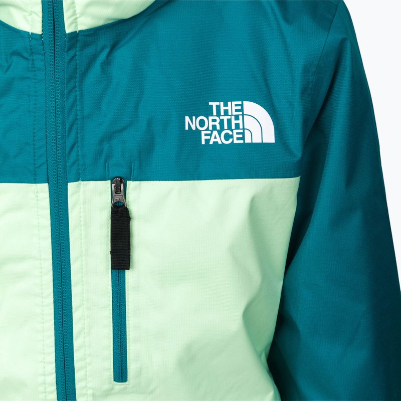 The North Face Teen Snowquest Plus Insulated turquoise children's ski jacket NF0A7X3O 3