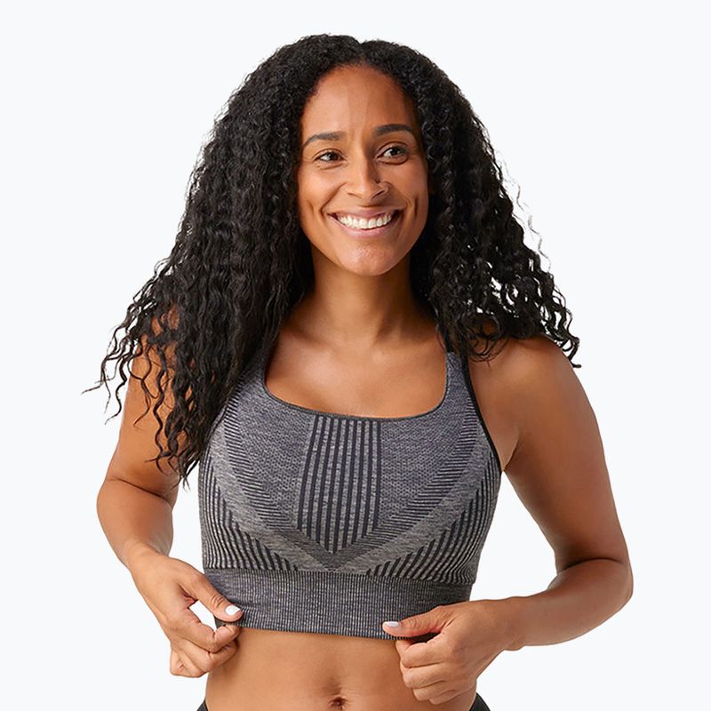 Smartwool Intraknit Strappy thermal bra black heather