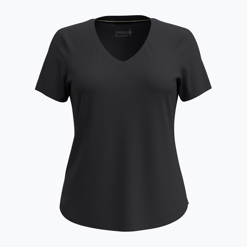Women's trekking T-shirt Smartwool Active Ultralite V-Neck black