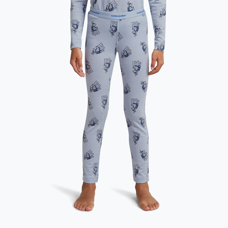 Children's thermal trousers icebreaker Merino 200 Oasis Bear Tour zinc blue/aop 3