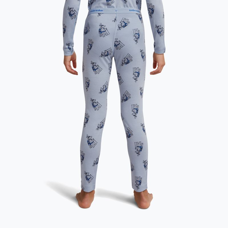 Children's thermal trousers icebreaker Merino 200 Oasis Bear Tour zinc blue/aop 5