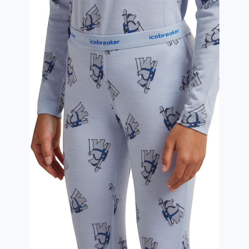 Children's thermal trousers icebreaker Merino 200 Oasis Bear Tour zinc blue/aop 6
