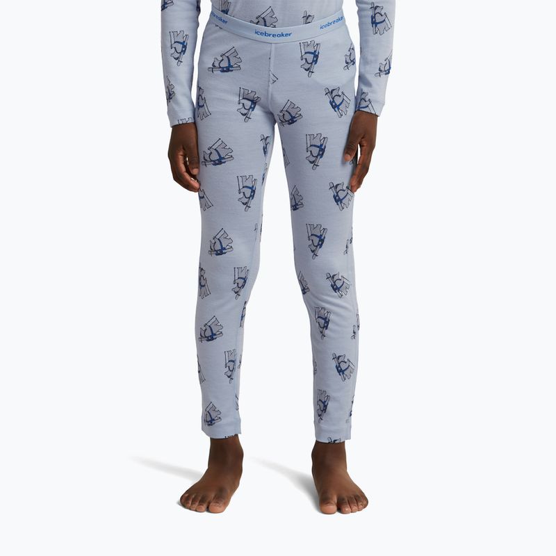 Children's thermal trousers icebreaker Merino 200 Oasis Bear Tour zinc blue/aop 7