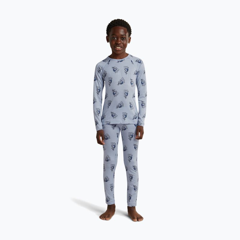 Children's thermal trousers icebreaker Merino 200 Oasis Bear Tour zinc blue/aop 8