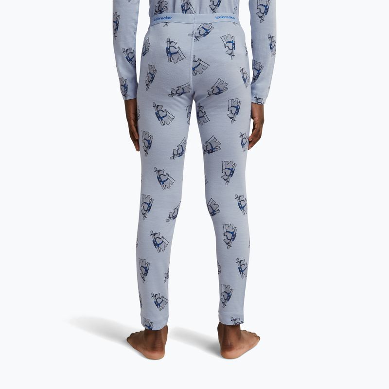 Children's thermal trousers icebreaker Merino 200 Oasis Bear Tour zinc blue/aop 9