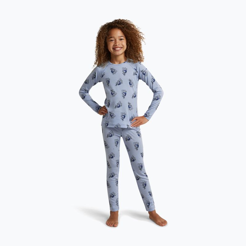 Children's thermal sweatshirt Icebreaker Merino 200 Oasis Crewe Bear Tour Zinc Blue/Aop 5