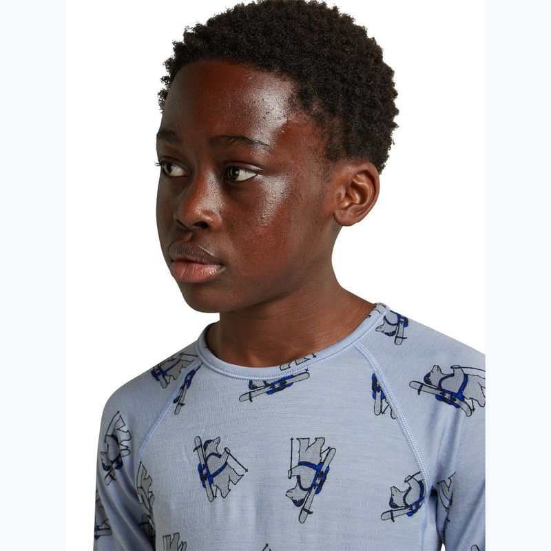 Children's thermal sweatshirt Icebreaker Merino 200 Oasis Crewe Bear Tour Zinc Blue/Aop 11
