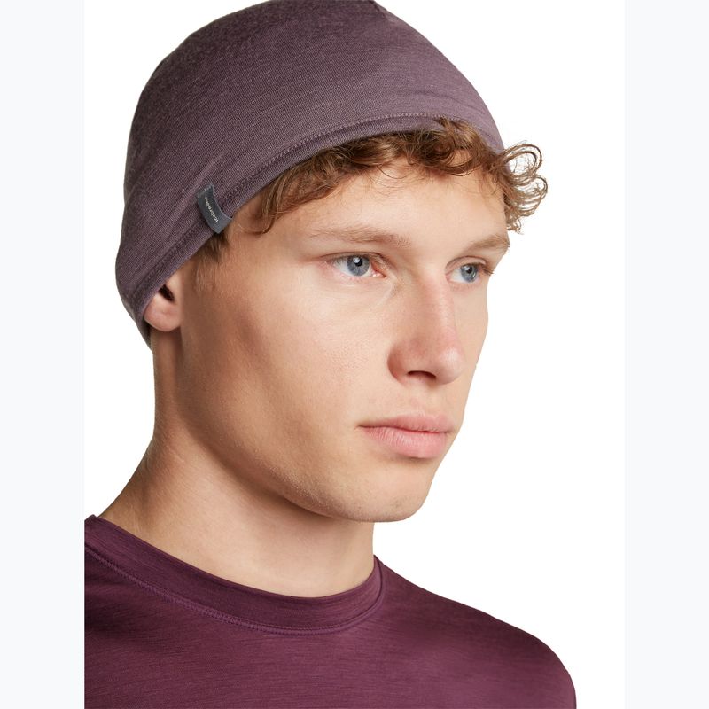 Hat icebreaker Merino 200 Oasis Reversible Beanie berry/grey plum 8