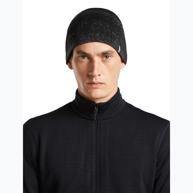 Hat icebreaker Merino 260 Oasis Vertex Reversible Beanie Chillwave black/obsidian 5