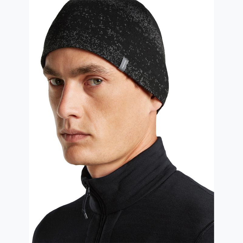 Hat icebreaker Merino 260 Oasis Vertex Reversible Beanie Chillwave black/obsidian 6