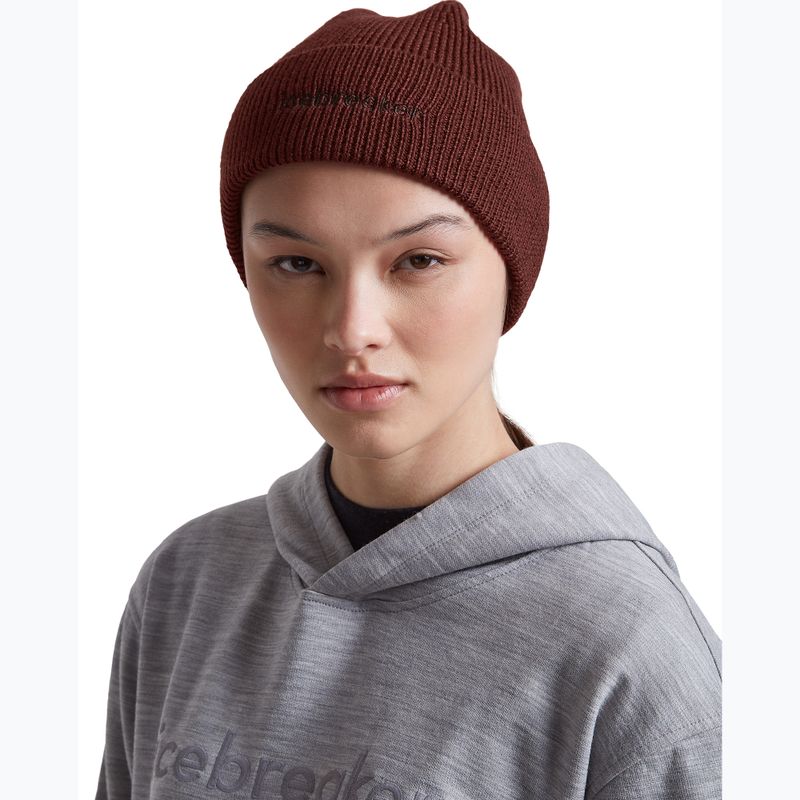 Winter hat icebreaker Merino All Day Toque Beanie port/bittersweet 7