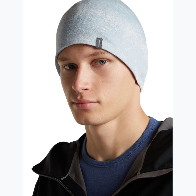 Hat icebreaker Merino 260 Oasis Vertex Reversible Beanie Chillwave snow/zinc blue 7