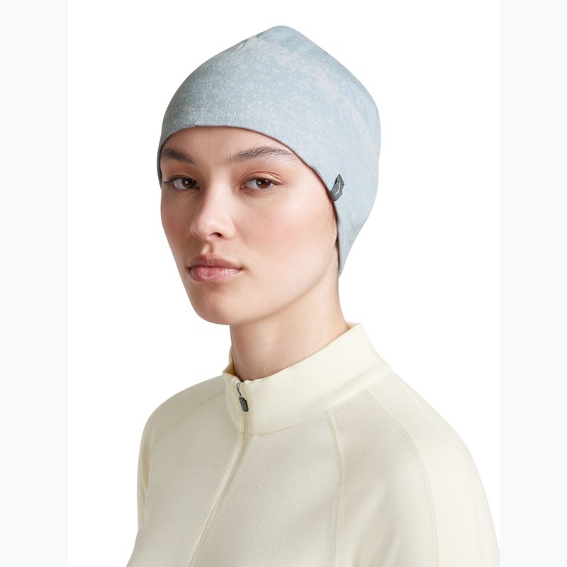 Hat icebreaker Merino 260 Oasis Vertex Reversible Beanie Chillwave snow/zinc blue 9