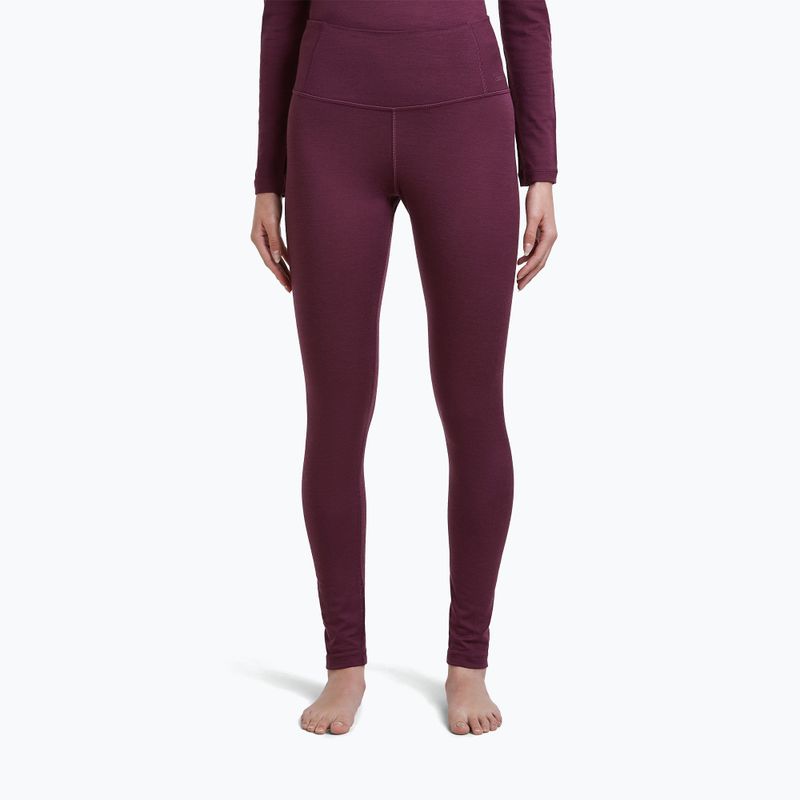 Women's thermal trousers Icebreaker Merino 200 Oasis High Rise Leggins dark berry