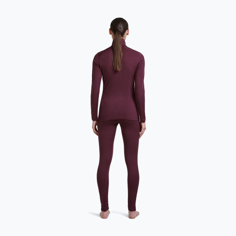 Women's thermal trousers Icebreaker Merino 200 Oasis High Rise Leggins dark berry 4